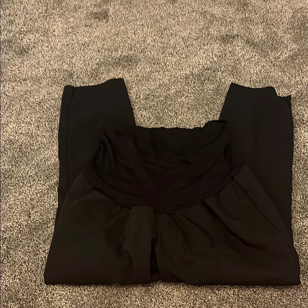 a:glow Black pants- over belly skinny leg
